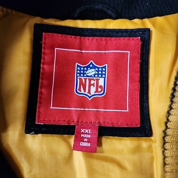 NFL Men’s Suede Pittsburgh Steelers Lined Embroidered Patches Coat Size XL - Picture 3 of 5